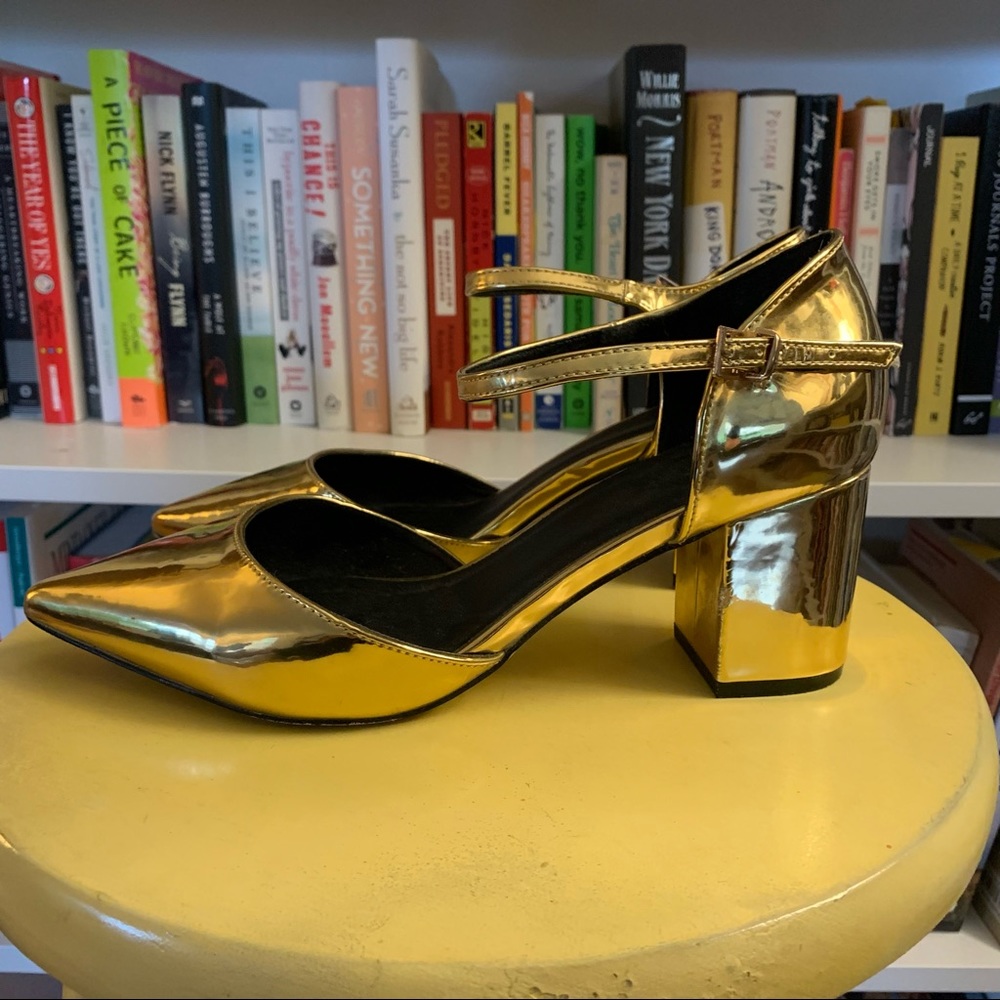 ASOS Wide Fit Gold D’orsay Pump
